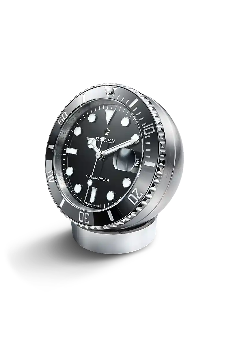Rolex Submariner Date Tischuhr Edelstahl