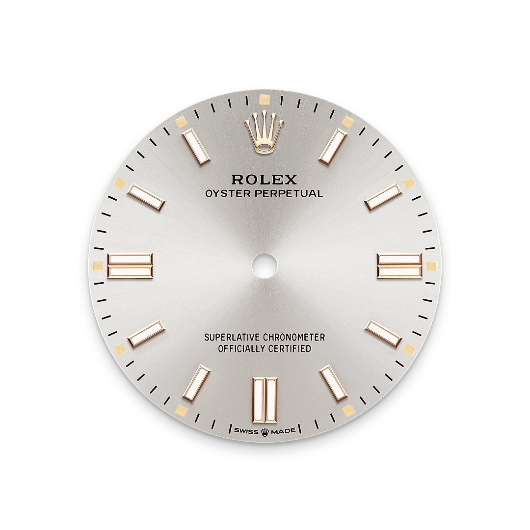 Impression zu Silbernes Zifferblatt des Rolex-Modells Oyster Perpetual 36
