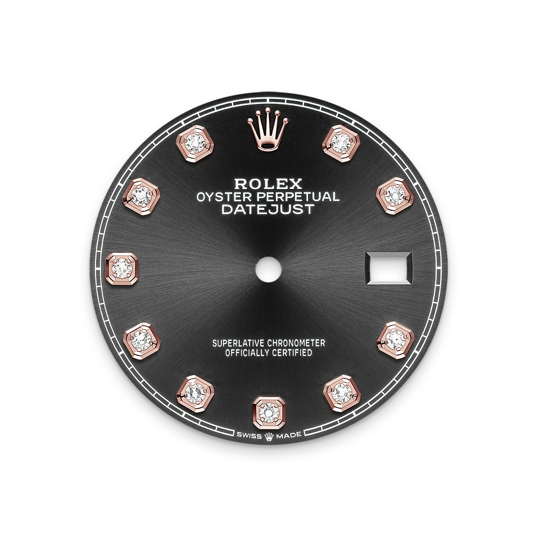 Impression zu Strahlend schwarzes Zifferblatt des Rolex-Modells Datejust 36