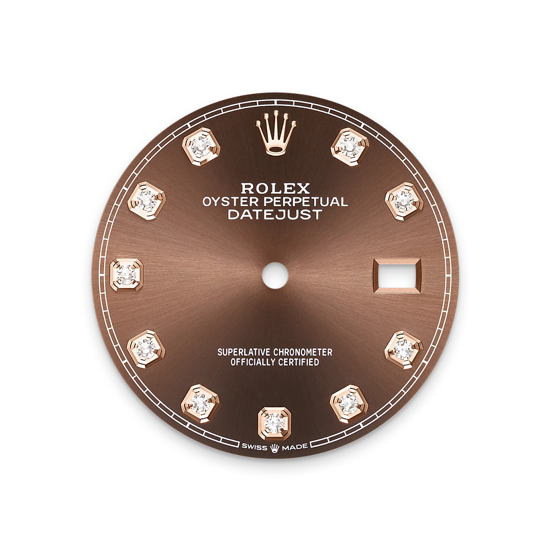 Impression zu Schokoladen­­farbenes Zifferblatt des Rolex-Modells Datejust 36