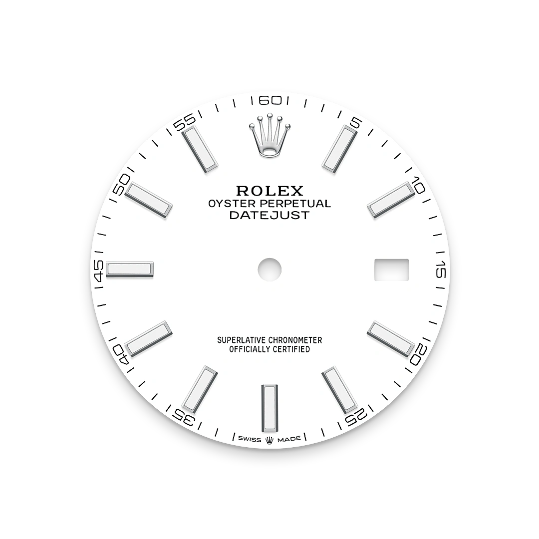 Impression zu Weißes Zifferblatt des Rolex-Modells Datejust 41
