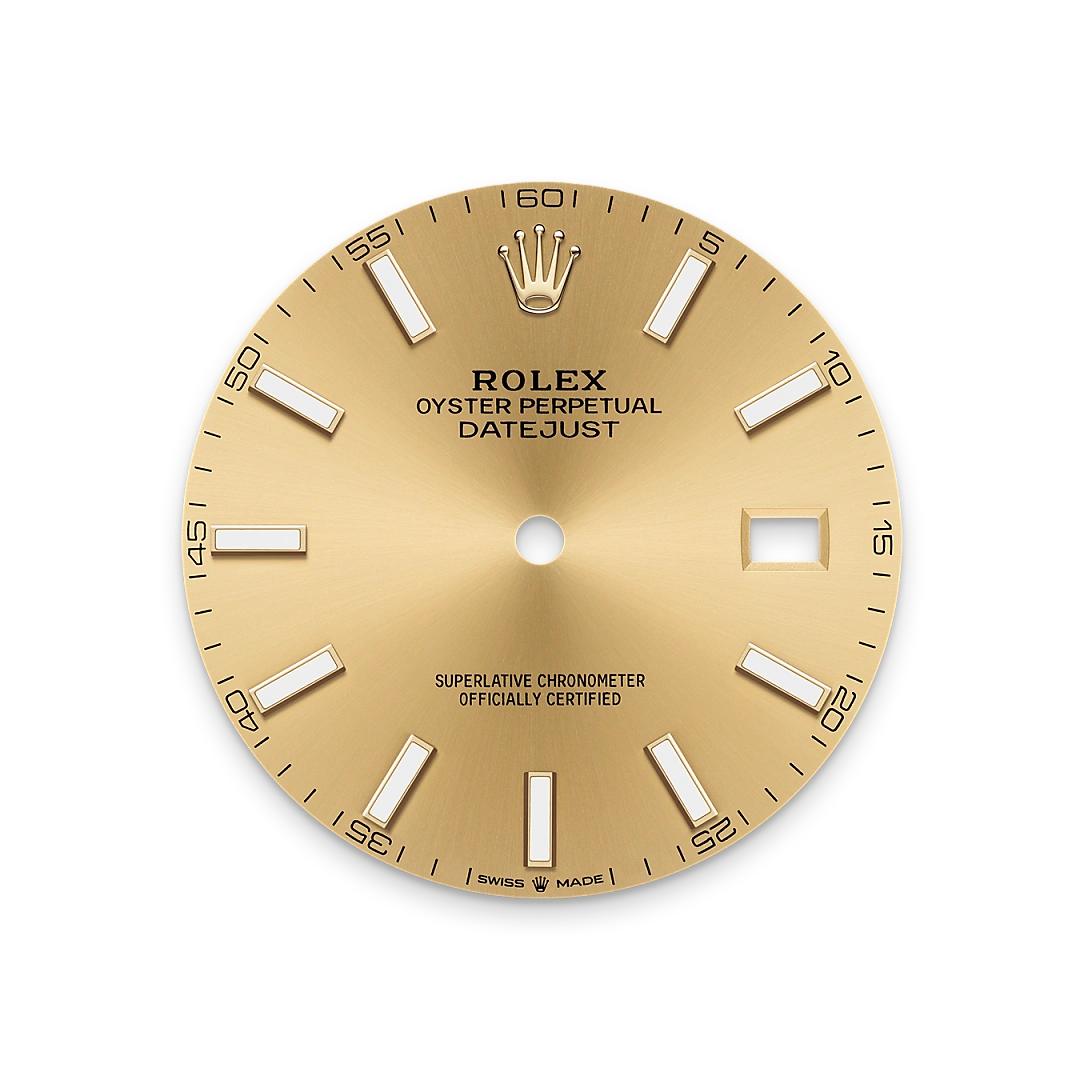 Impression zu Champagner­farbenes Zifferblatt des Rolex-Modells Datejust 41