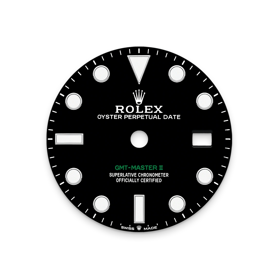 Impression zu Schwarzes Zifferblatt des Rolex-Modells GMT-Master II