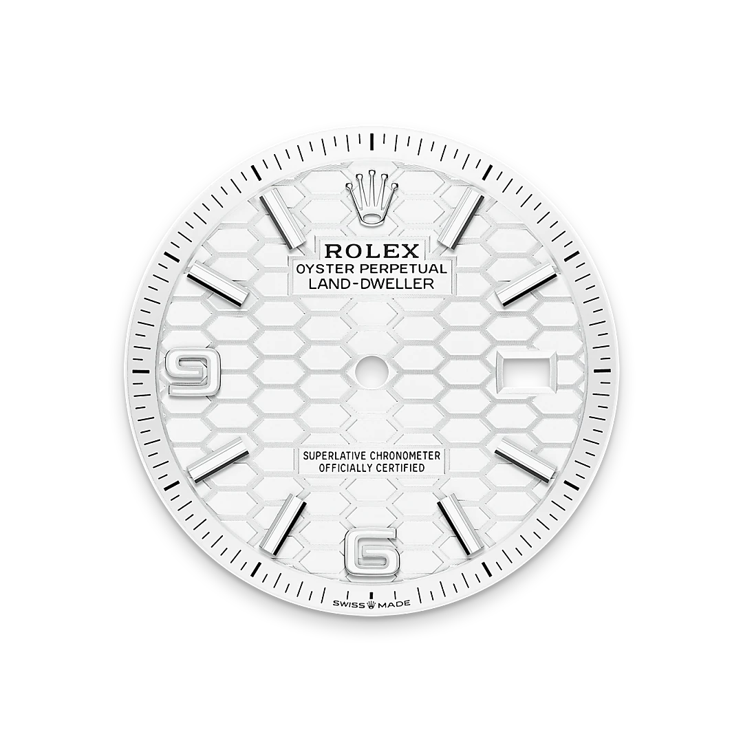 Impression zu Tiefweißes Zifferblatt des Rolex-Modells Land-Dweller 36