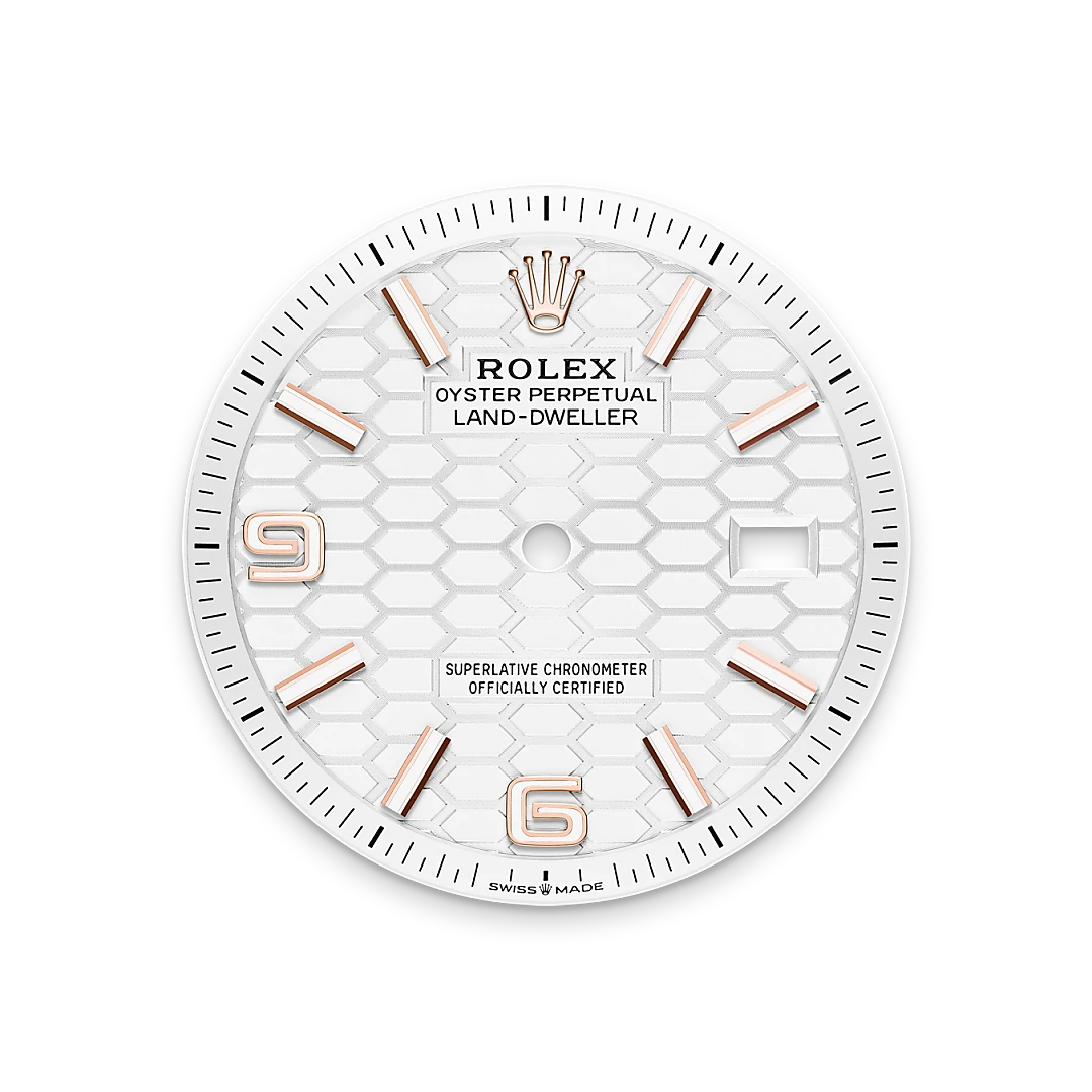 Impression zu Tiefweißes Zifferblatt des Rolex-Modells Land-Dweller 36