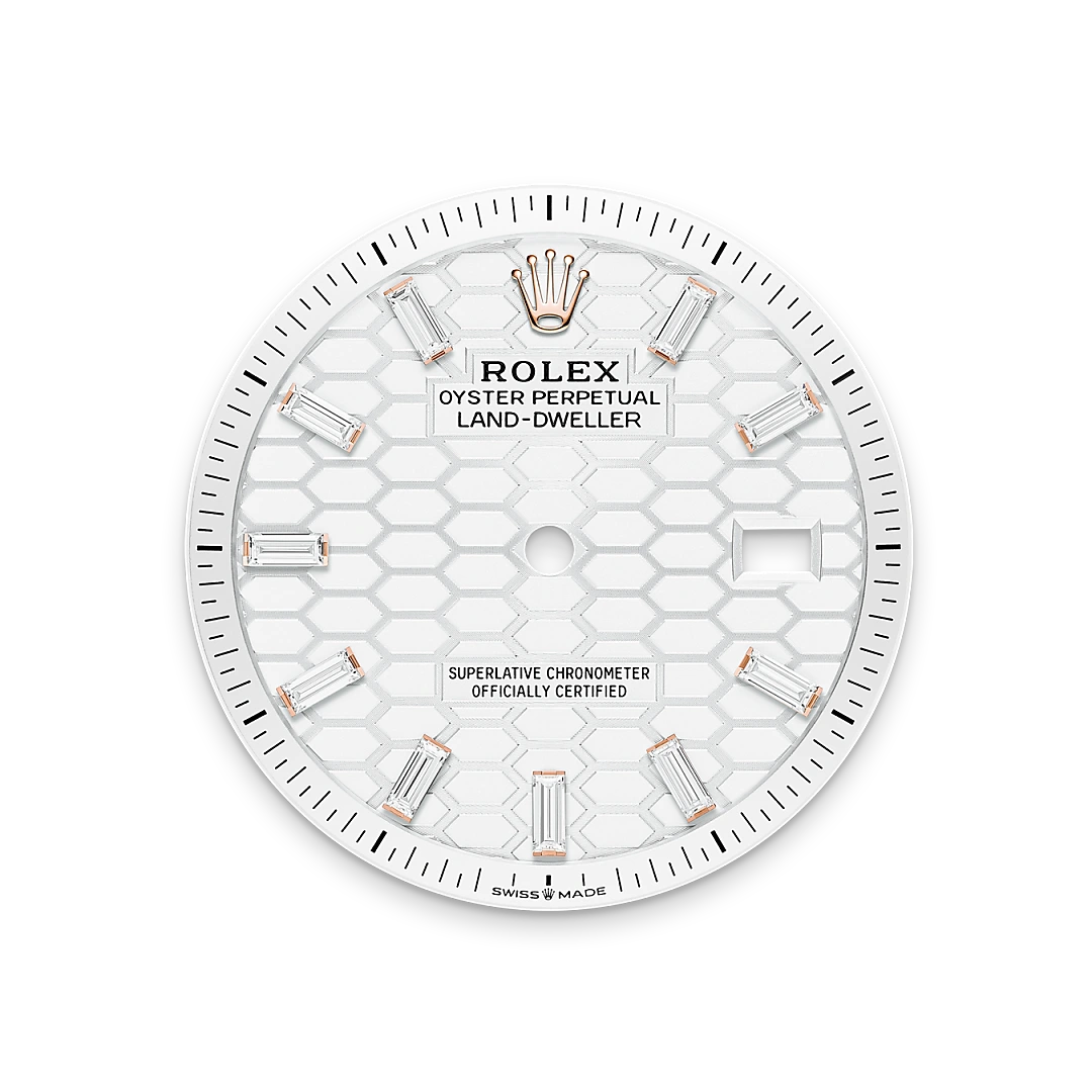 Impression zu Tiefweißes Zifferblatt des Rolex-Modells Land-Dweller 36