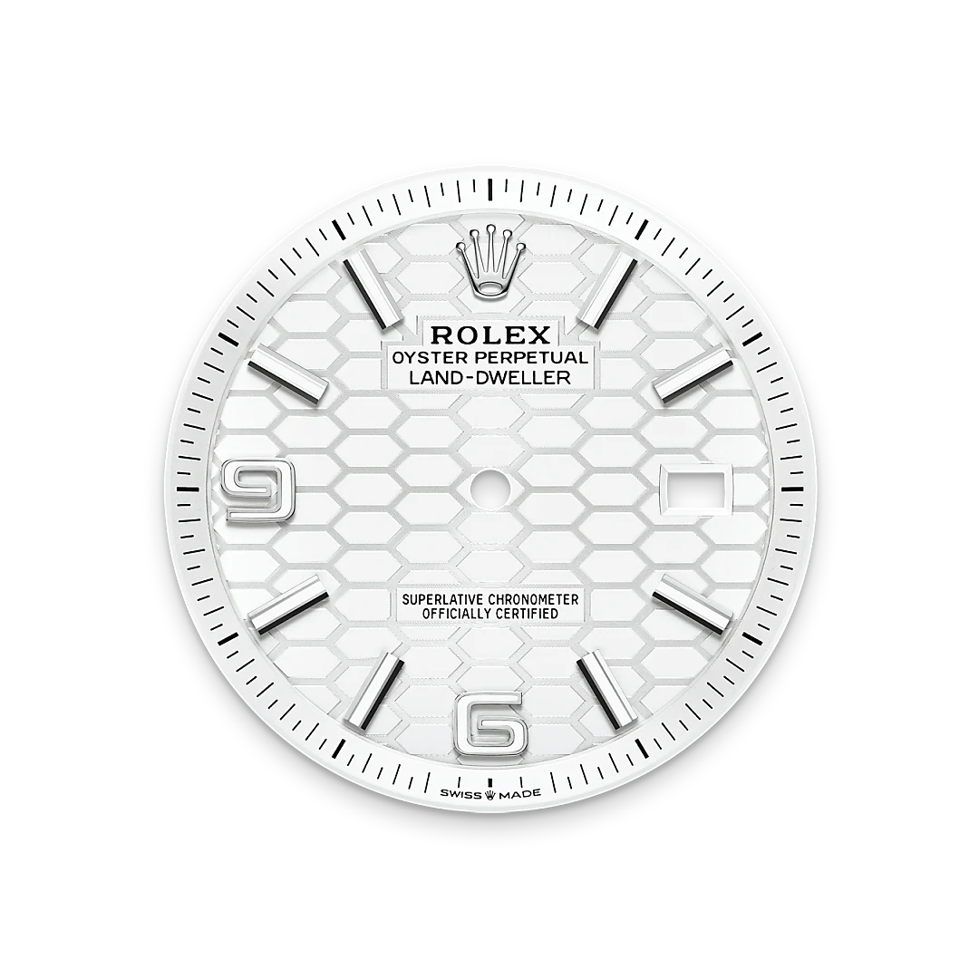 Impression zu Tiefweißes Zifferblatt des Rolex-Modells Land-Dweller 40
