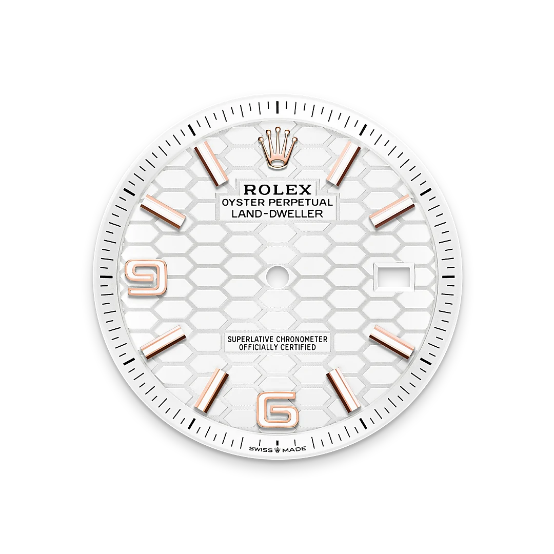 Impression zu Tiefweißes Zifferblatt des Rolex-Modells Land-Dweller 40