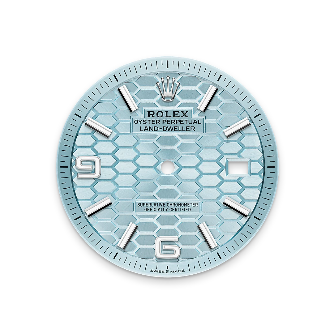 Impression zu Eisblaues Zifferblatt des Rolex-Modells Land-Dweller 40