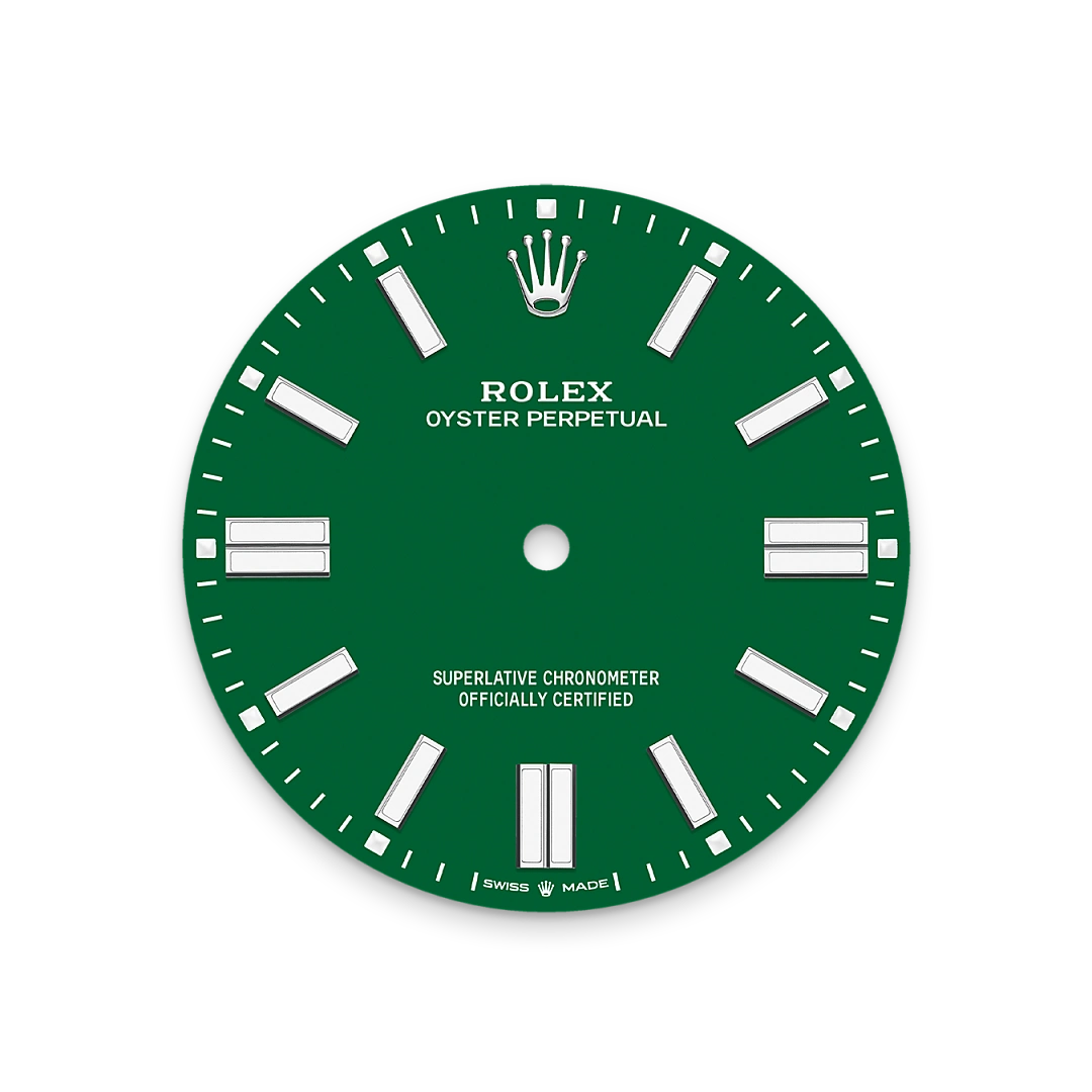 Impression zu Grünes Zifferblatt des Rolex-Modells Oyster Perpetual 41