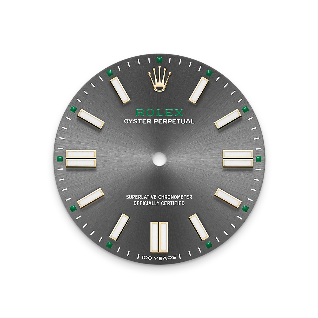 Impression zu Schiefergraues Zifferblatt des Rolex-Modells Oyster Perpetual 41