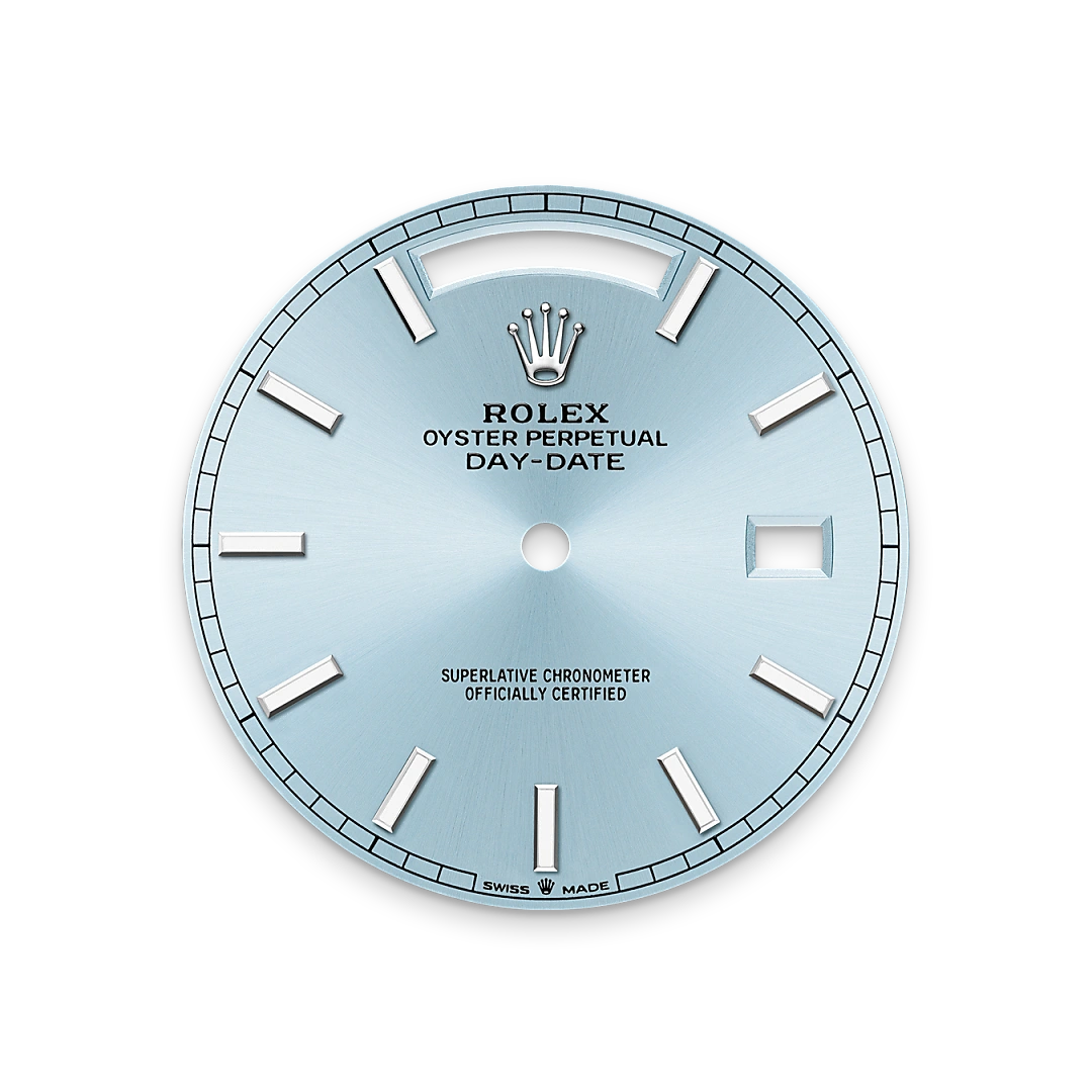 Impression zu Eisblaues Zifferblatt des Rolex-Modells Day-Date 40