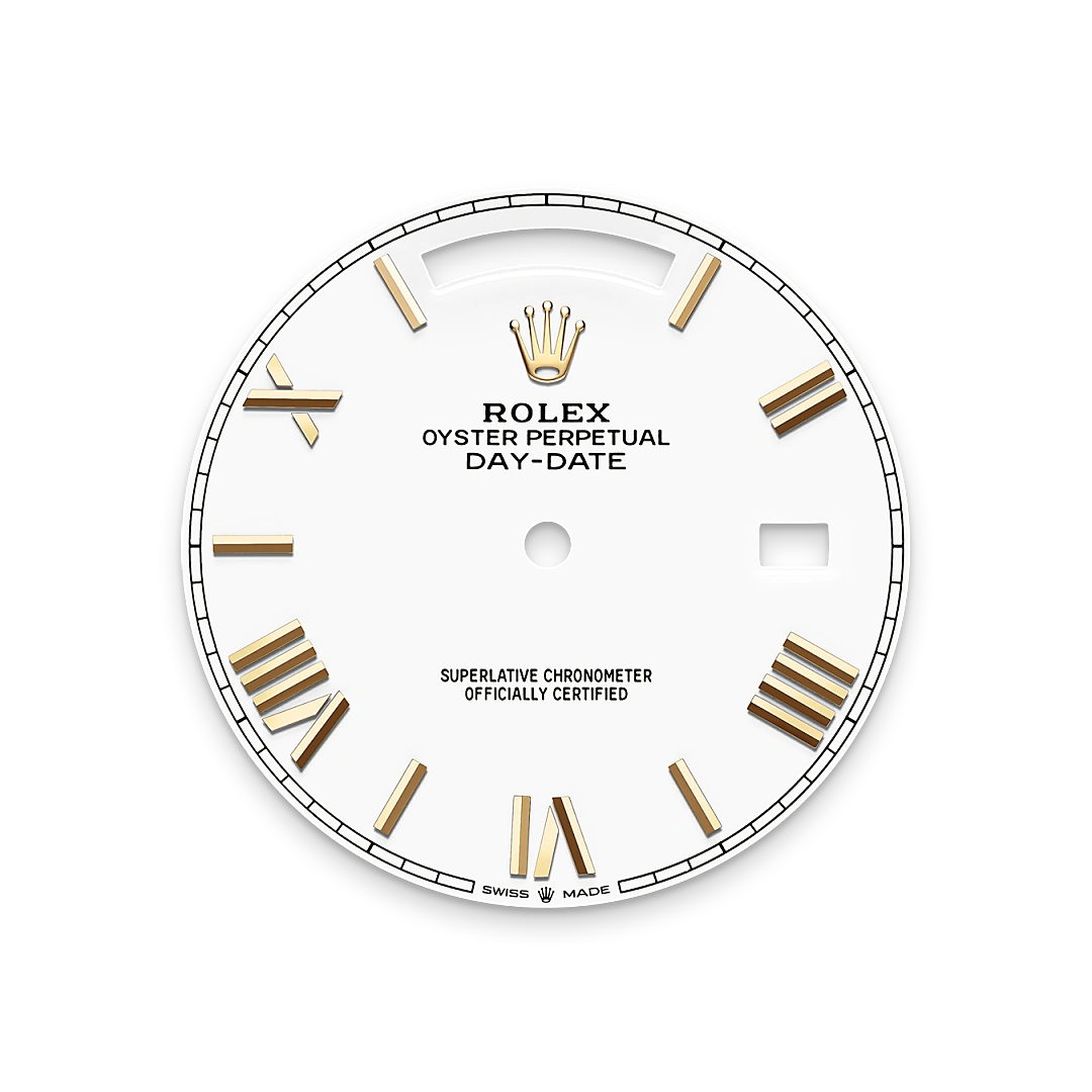 Impression zu Weißes Zifferblatt des Rolex-Modells Day-Date 40
