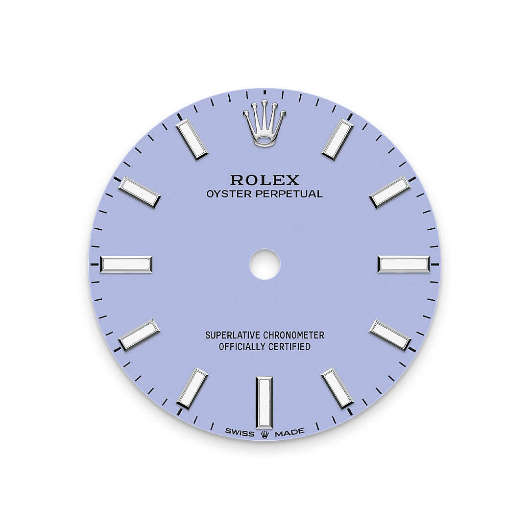 Impression zu Zifferblatt in Lavender des Rolex-Modells Oyster Perpetual 31