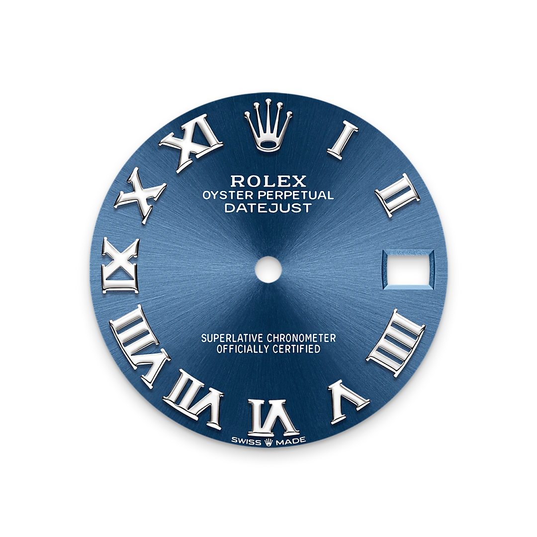 Impression zu Strahlend blaues Zifferblatt des Rolex-Modells Datejust 31