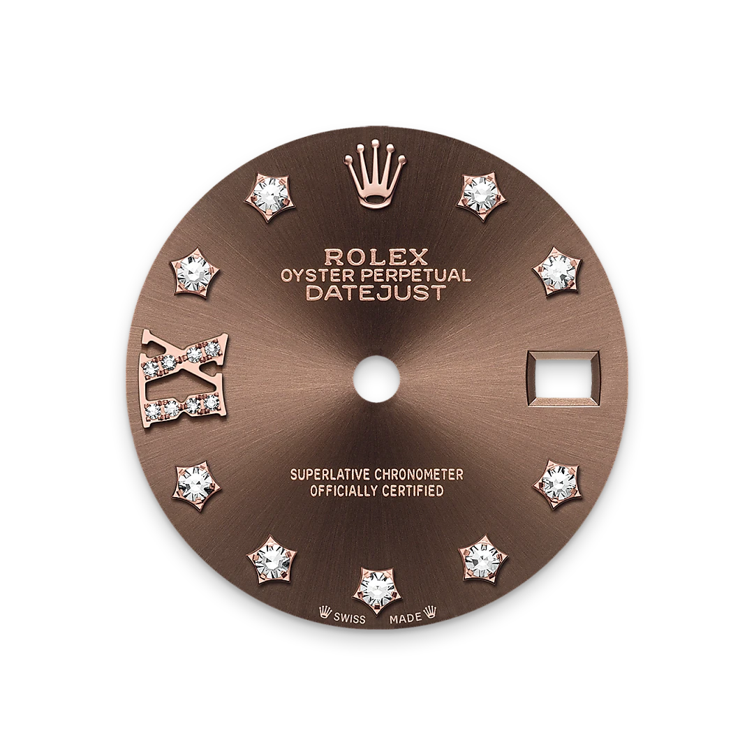 Impression zu Schokoladen­­farbenes Zifferblatt des Rolex-Modells Lady-Datejust