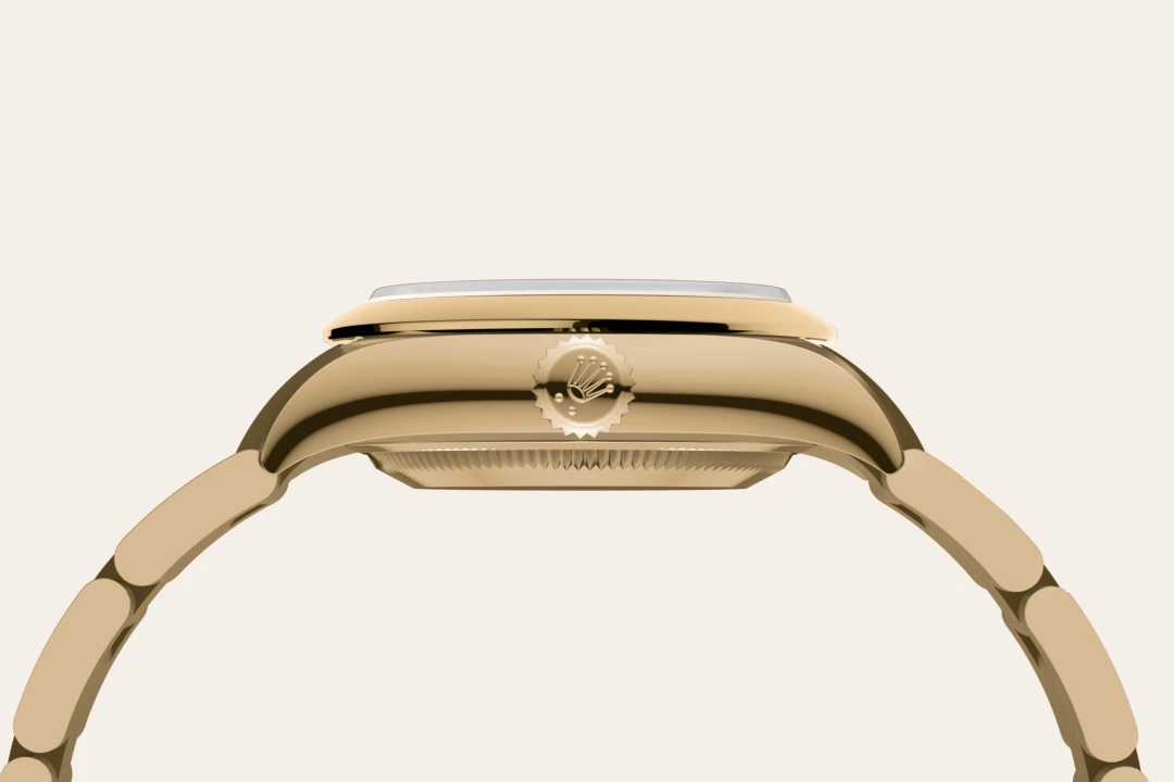 Impression zu 18 Karat Gelbgold des Rolex-Modells Oyster Perpetual 28